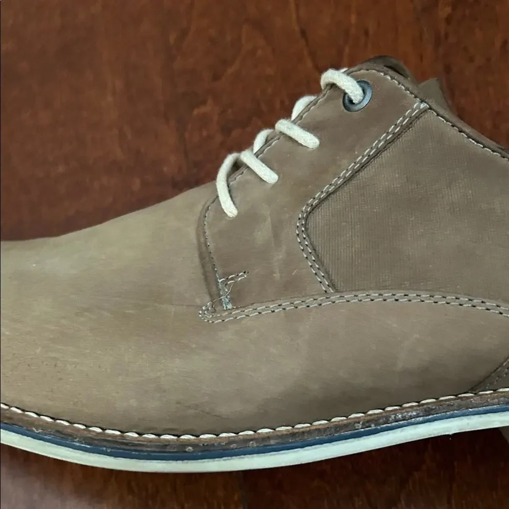 1901 Men's Brown Leather Lace Up Oxfords, Size 12